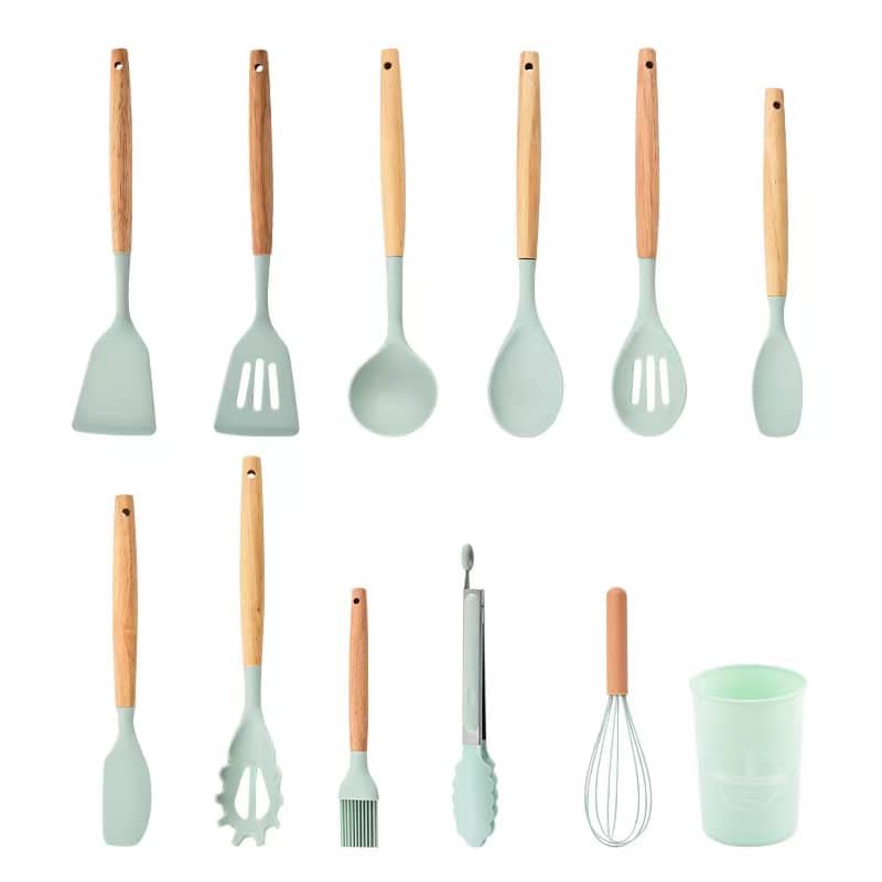 11-Piece Premium Silicone Kitchen Utensil Set – Complete Cooking Tool Collection