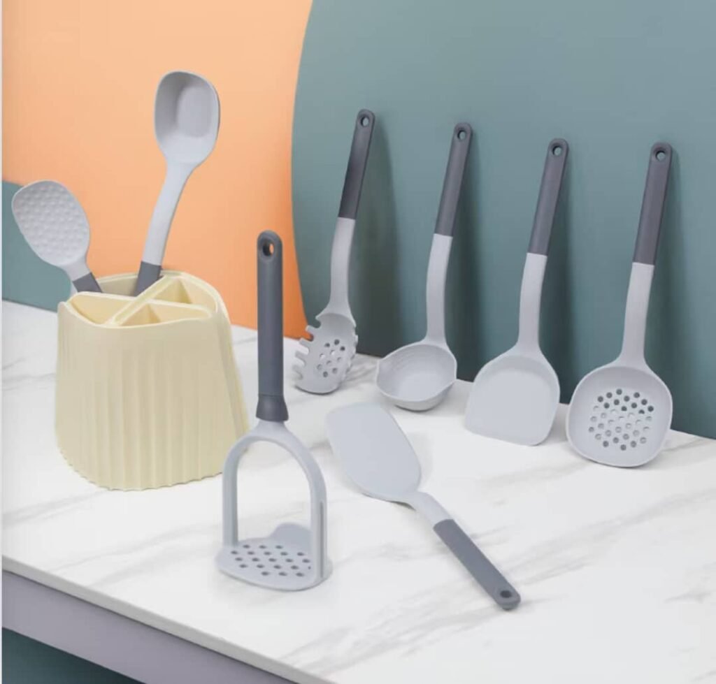 8-Piece Premium Silicone Kitchen Utensil Set – Heat-Resistant Cooking Tools